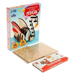Аппликация пластилином «Лебедь» (комплект из 4 шт) нет бренда