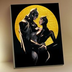 Картина по номерам Бэтмен и женщина кошка, 40x50 см. Флюид