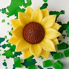 Силиконовая форма для мыла "Цветок подсолнуха", / Форма для мыловарения / Форма для свечей / Пищевой силикон / Выдумщики Выдумщики.Ru