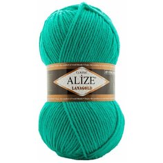 Пряжа Alize Lanagold (Ланаголд) - 1 моток Цвет: 477 бирюзовый берег 49% шерсть, 51% акрил 100г 240м