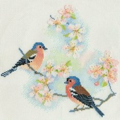 Набор для вышивания Chaffinches & Blossoms, 24 x 23 см, 1 набор Derwentwater Designs