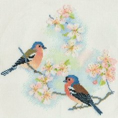 Набор для вышивания Chaffinches & Blossoms, 24 x 23 см, 1 набор Derwentwater Designs