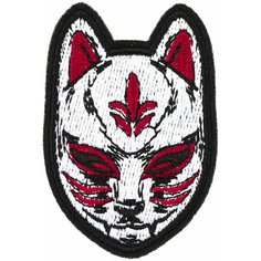 Нашивка, шеврон, патч (patch) Японская маска кошки Кицунэ, размер 7*5 см Нет бренда