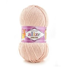 Пряжа Alize Cotton Gold (Коттон Голд) - 1 шт Цвет: 401 телесный 55% хлопок, 45% акрил 100г 330м