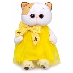 Мягкая игрушка BUDI BASA Кошка Ли-Ли в желтом платье с бантом 27 см