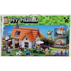 Конструктор Майнкрафт MY WORLD Летний особняк 3 в 1, 605 деталей Leduo