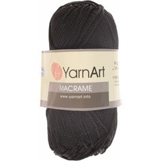Пряжа YarnArt "Macrame" 90 г, 130 м 100% полиэстер 148 Черный 3 шт