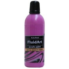 Краска акриловая для техники Флюид Арт, KolerPark, сиреневый, 80 мл