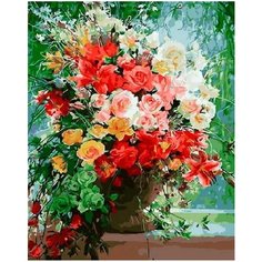 Картина по номерам Цветочная ваза в саду 40х50 см 000 Art Hobby Home