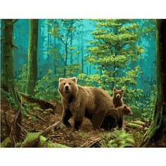 Картина по номерам Медведица с потомством 40х50 см Hobby Home