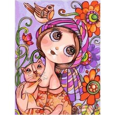 Картина по номерам Малышка и кот 40х50 см Hobby Home