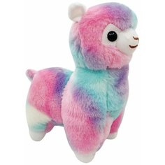 Мягкая игрушка Лама Альпака цвет Фиолетово-розовый 35 см Kids World