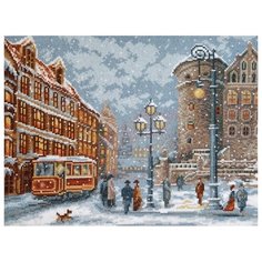 08.034 Набор для вышивания Палитра Огни старого замка 20*27см