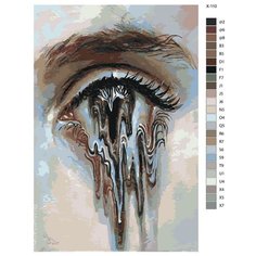Картина по номерам X-110 "Потекший глаз" 40х60 Brushes Paints