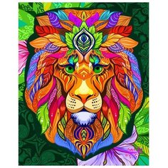 Алмазная мозаика на подрамнике с полным заполнением «Яркий лев», 40х50см Школа талантов