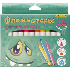 Фломастеры Silwerhof Монстрики Jumbo 15мм 138мм круглый пиш. наконечник Вентилируемый 12цв. коробка с европодвесом 12 шт.