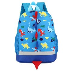 Детский школьный рюкзак Динозаврик Голубой / Рюкзак для 1 класса / 6-9 лет Тоторо Шоп
