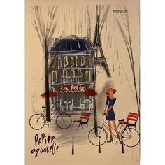 Альбом для рисования акварелью Kroyter 40л, склей А4, Город