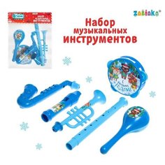 Набор музыкальных инструментов «С Новым годом!», цвет синий