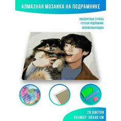Алмазная мозаика на подрамнике - вышивка BTS Тэ и Ёнтан 40 х 50 см Красиво Красим