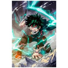 Картина по номерам на холсте Аниме моя геройская академия (Идзуку Мидория, Кацуки Бакуго) - 7994 В 60x40