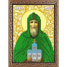 Вышивка бисером набор на атласе для вышивания "Вышивочка" икона "Св. Даниил Московский" 11*16см