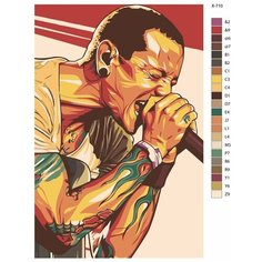 Картина по номерам X-710 "Chester Bennington (Честер Беннингтон)" 40х60 Brushes Paints