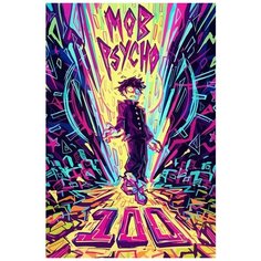 Картина по номерам на холсте Аниме Моб Психо Mob Psycho 100 - 7958 В 60x40