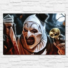 Картина по номерам на холсте фильм ужасов Ужасающий - 12372 Г 60x40