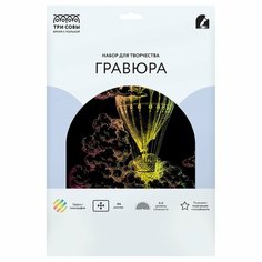 Гравюра с голографическим эффектом Три Совы "Воздушный шар", А4 (GA4_49923)