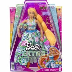 Кукла Barbie Экстра в синем платье HHN14 Mattel