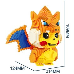 Конструктор 3D из миниблоков Balody LP Покемон Пикачу-Чаризард 1630 элементов - BA200564