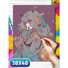 Картина по номерам на холсте эстетика девушка - 12289 30х40