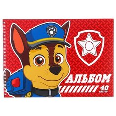 Альбом для рисования на гребне, А4, 40 листов, Paw Patrol