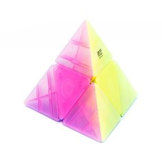 Головоломка. Пирамидка. Рубика 2х2 QiYi MoFangGe Pyraminx 2x2 Jelly / Прозрачный пластик
