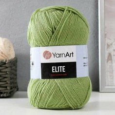 Пряжа "Elite" 100процентов акрил 300м/100г (69 фисташка) Yarn Art