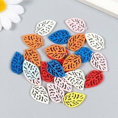 Декор для творчества дерево "Листик" набор 25 шт 2,5х1,7 см Арт Узор