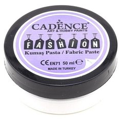 Рельефная паста для ткани Cadence Fashion Fabric Relief Paste, 50 ml. White-FP 01