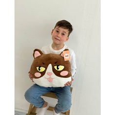 Мягкая игрушка Подушка-кошка, Мордашка кошечки, 40 см Original Toys