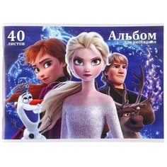 Альбом для рисования А4, 40 листов, Холодное сердце Нет бренда