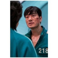 Картина по номерам на холсте Сериал Игра в кальмара - 7188 В 60x40