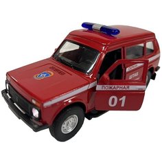 Игрушка машинка ВАЗ-2121 нива Пожарная 5 дверн свет звук откр двери 1/36 Panawealth Inter Holdings