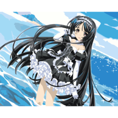 Картина по номерам Аниме девушка-горничная на стену Палитра забав