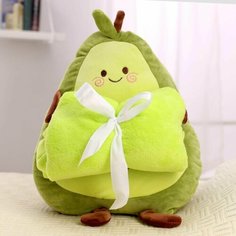 Мягкая игрушка с пледом Авокадо Denco Store