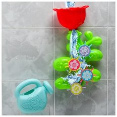 Развивающая игрушка - мельница для игры в ванной «Цветок - мельница» с лейкой NO Name