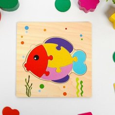 Игрушка развивающая пазл «Рыбка» 0,3×15×15 см No Brand
