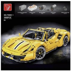 Конструктор ferrari 488 california 3608 деталей желтый Lion King