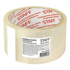 Клейкая лента (скотч) упаковочная Staff (48мм x 40м, 40мкм, прозрачная) (440087), 36шт.