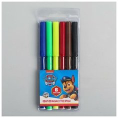 Фломастеры, 6 цветов, Нет бренда
