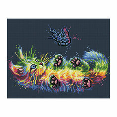 Алмазная мозаика ТРИ совы "Игра в неоне", 30*40см, холст, картонная коробка с пластиковой ручкой, 360904